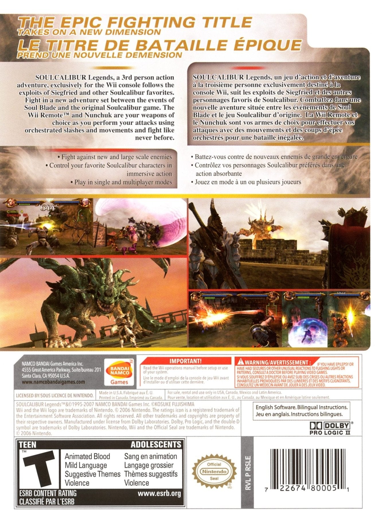 Soul Calibur Legends - Wii - Retro Island Gaming