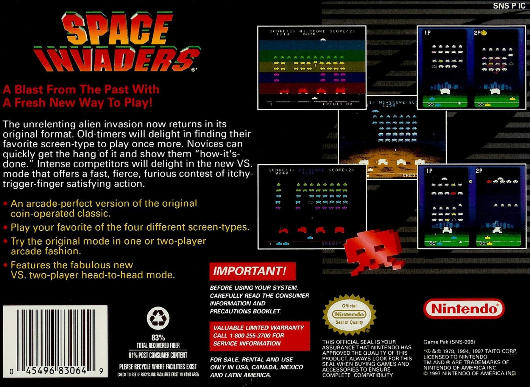 Space Invaders - Super Nintendo - Retro Island Gaming