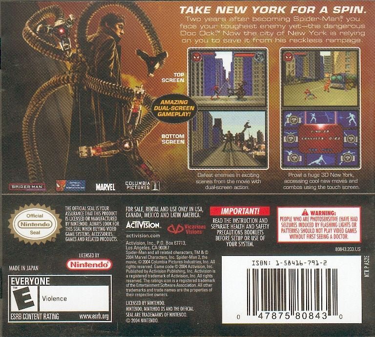 Spiderman 2 - Nintendo DS - Retro Island Gaming