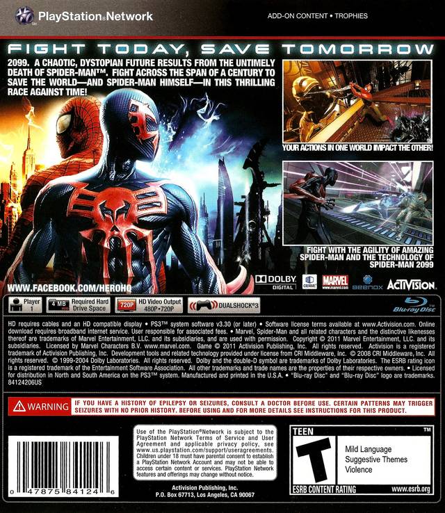 Spiderman: Edge of Time - Playstation 3 - Retro Island Gaming