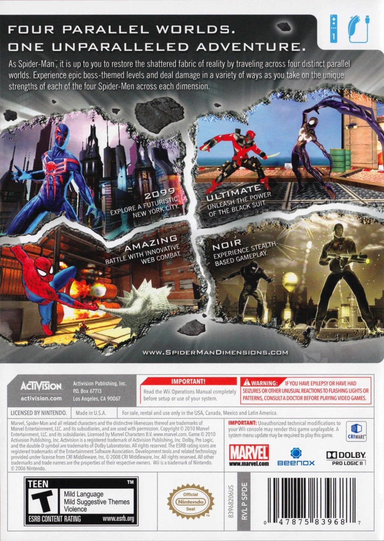 Spiderman: Shattered Dimensions - Wii – Retro Island Gaming