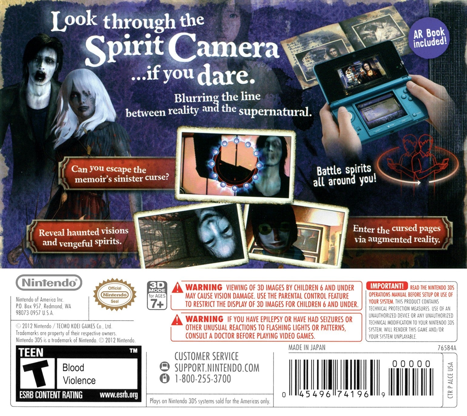 Spirit Camera The Cursed Memoir - Nintendo 3DS - Retro Island Gaming