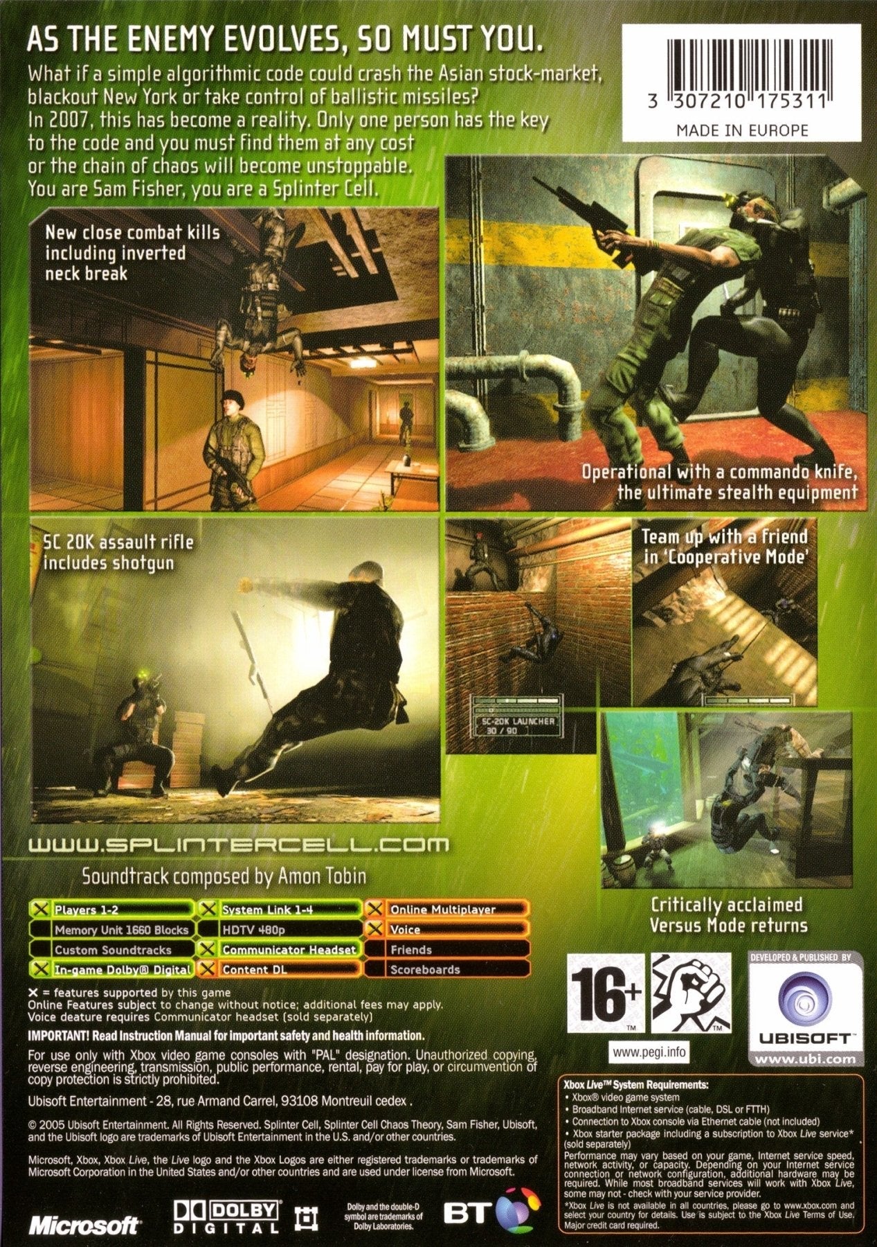 Splinter Cell Chaos Theory Xbox – Retro Island Gaming