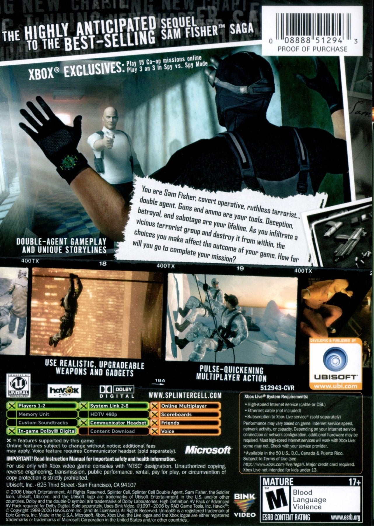 Splinter Cell Double Agent - Xbox - Retro Island Gaming