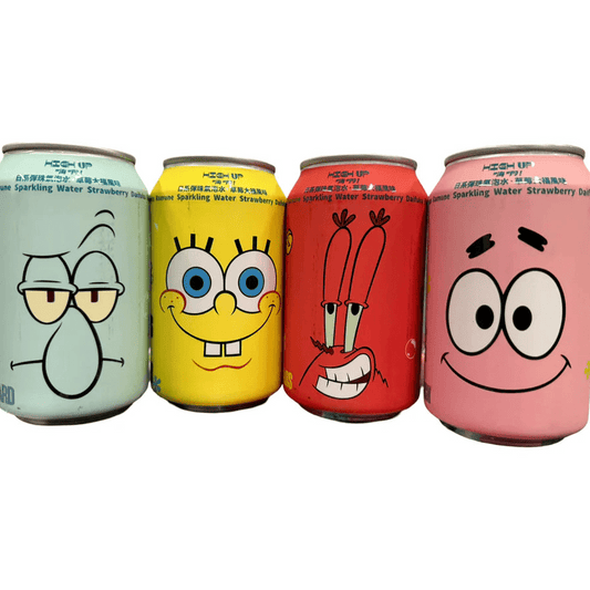 SpongeBob & Friends Ramue Strawberry Daifuku Flavor (x1 Can) - JAPAN - Retro Island Gaming