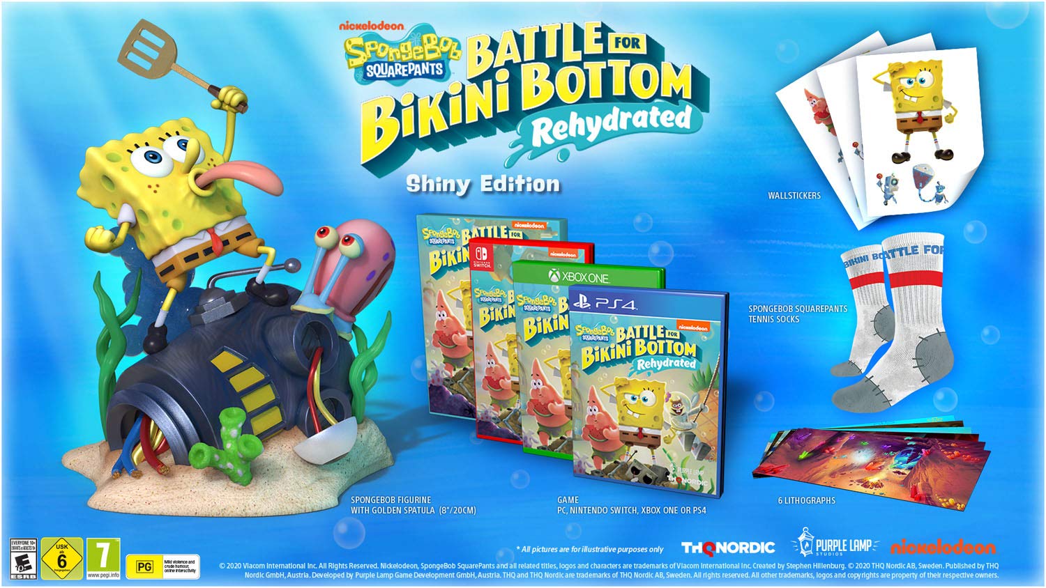 SpongeBob SquarePants Battle for Bikini Bottom Rehydrated [Shiny Edition] - Nintendo Switch - Retro Island Gaming