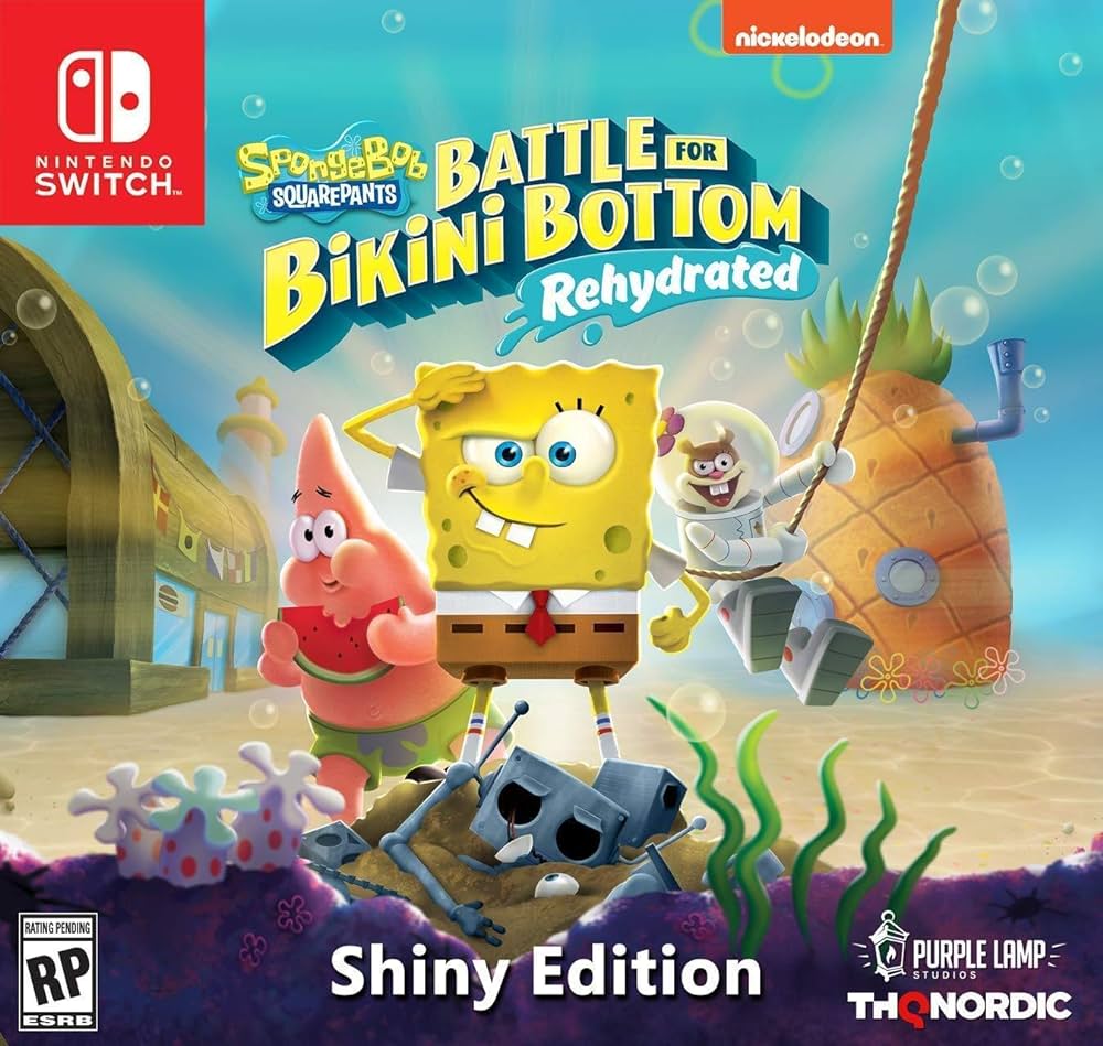 SpongeBob SquarePants Battle for Bikini Bottom Rehydrated [Shiny Edition] - Nintendo Switch - Retro Island Gaming
