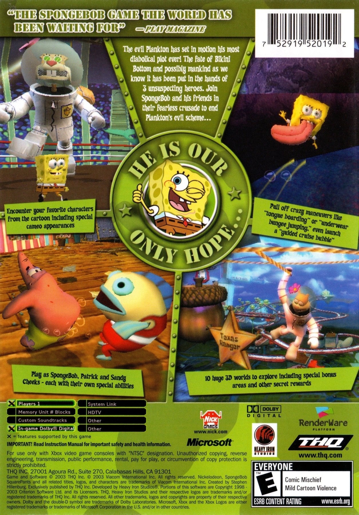 SpongeBob SquarePants Battle for Bikini Bottom - Xbox - Retro Island Gaming