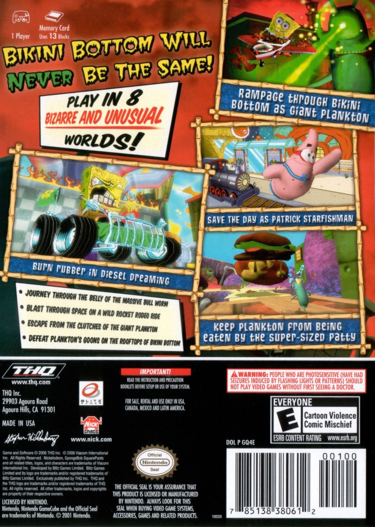 SpongeBob SquarePants Creature from Krusty Krab - Gamecube - Retro Island Gaming