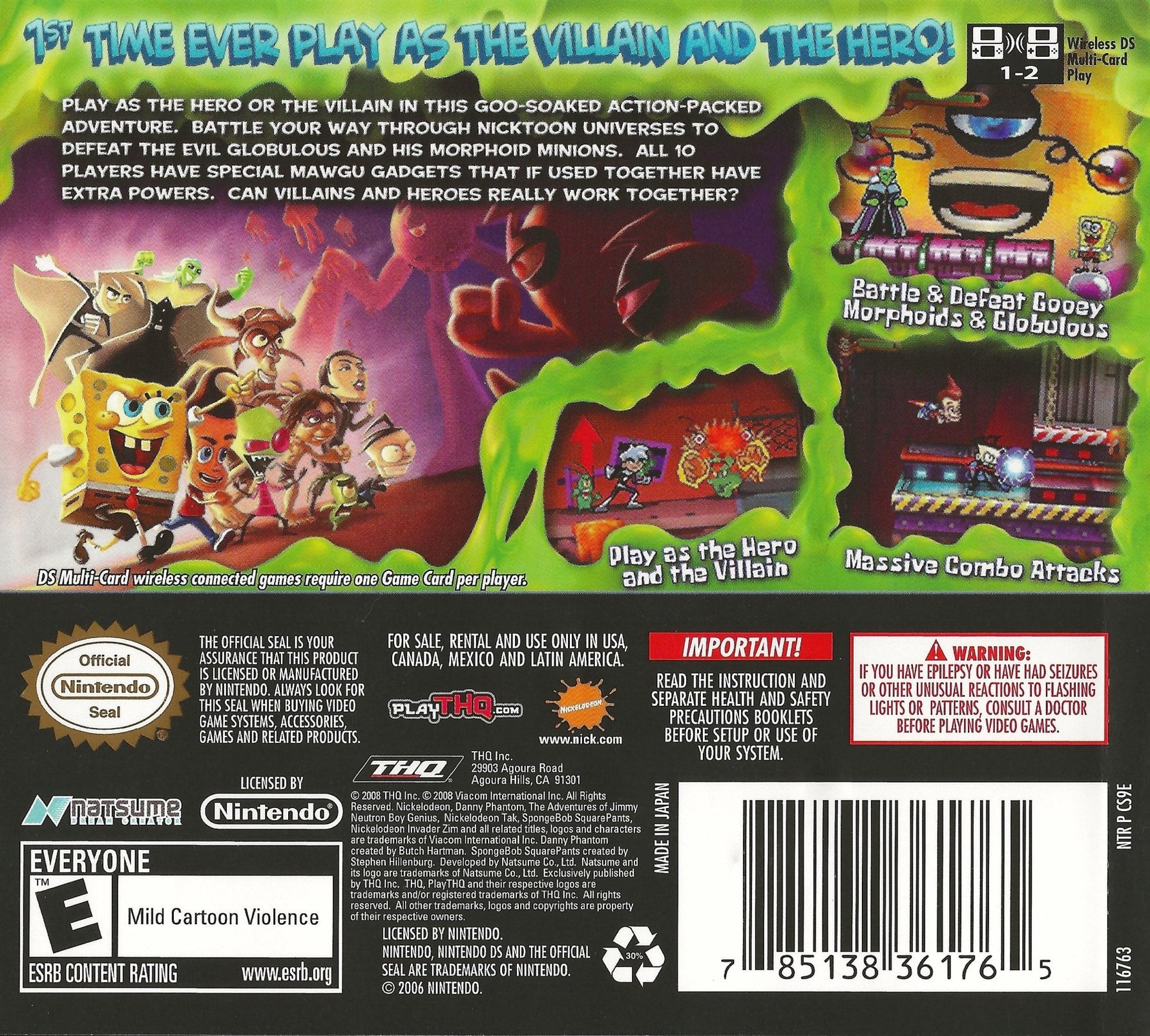 SpongeBob SquarePants Featuring Nicktoons Globs of Doom - Nintendo DS - Retro Island Gaming