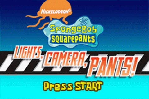 SpongeBob SquarePants Lights Camera Pants - GameBoy Advance - Retro Island Gaming