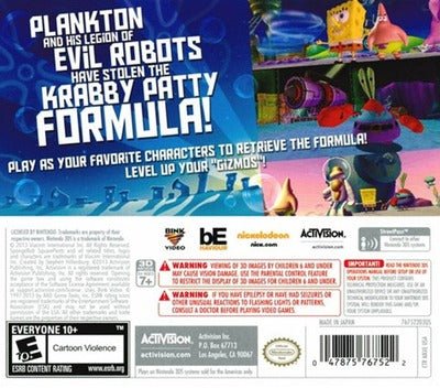 SpongeBob SquarePants: Plankton's Robotic Revenge - Nintendo 3DS - Retro Island Gaming