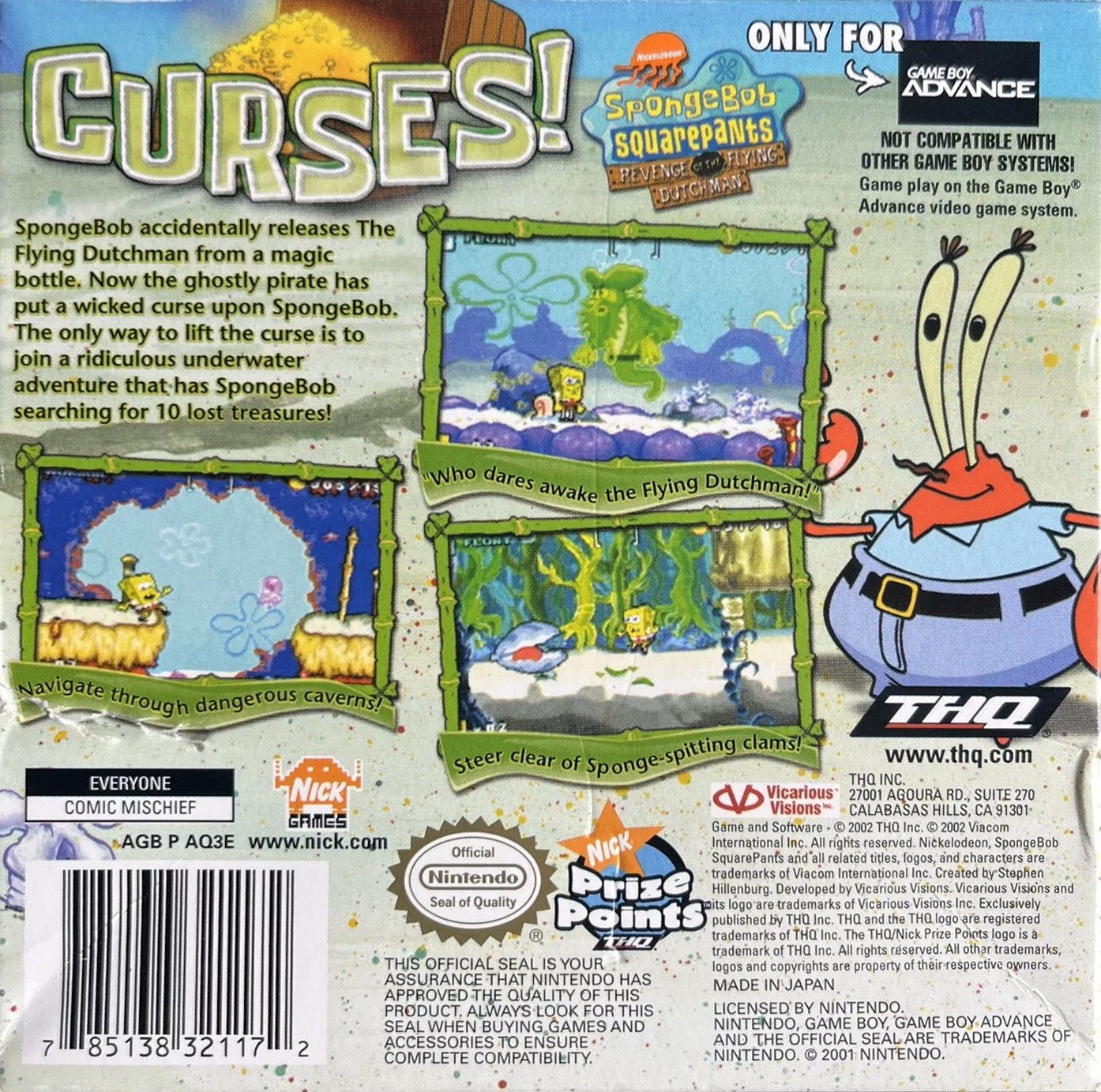 SpongeBob SquarePants Revenge of the Flying Dutchman - GameBoy Advance ...