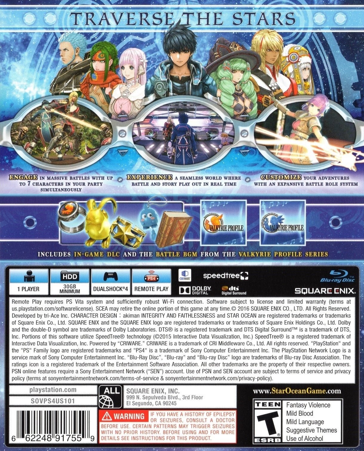 Star Ocean Integrity and Faithlessness - Playstation 4 - Retro Island Gaming