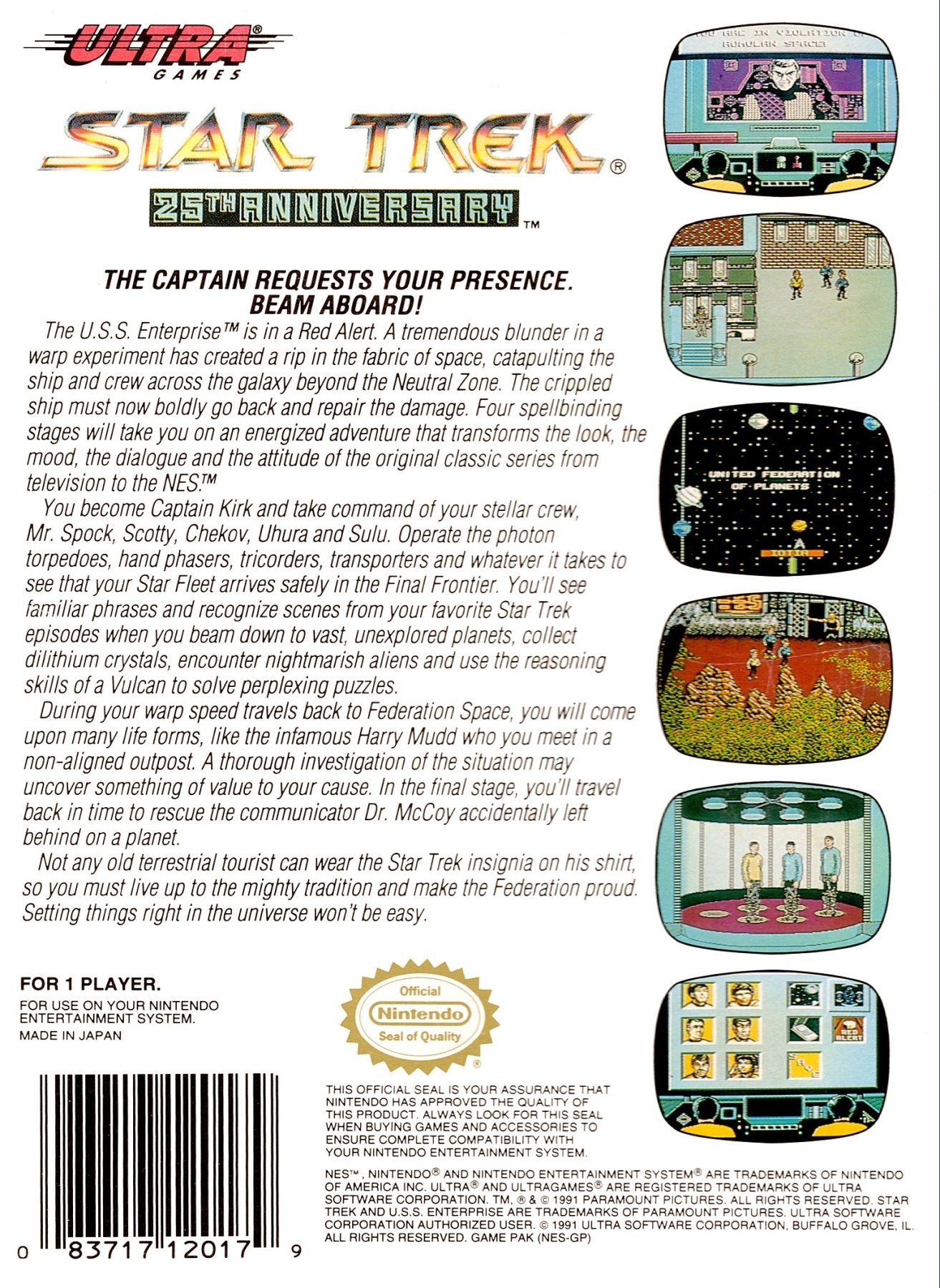 Star Trek 25th Anniversary - NES - Retro Island Gaming