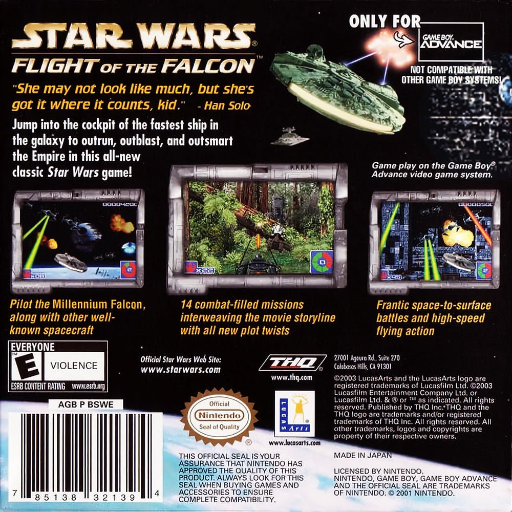 Star Wars Flight of Falcon - GameBoy Advance - Retro Island Gaming