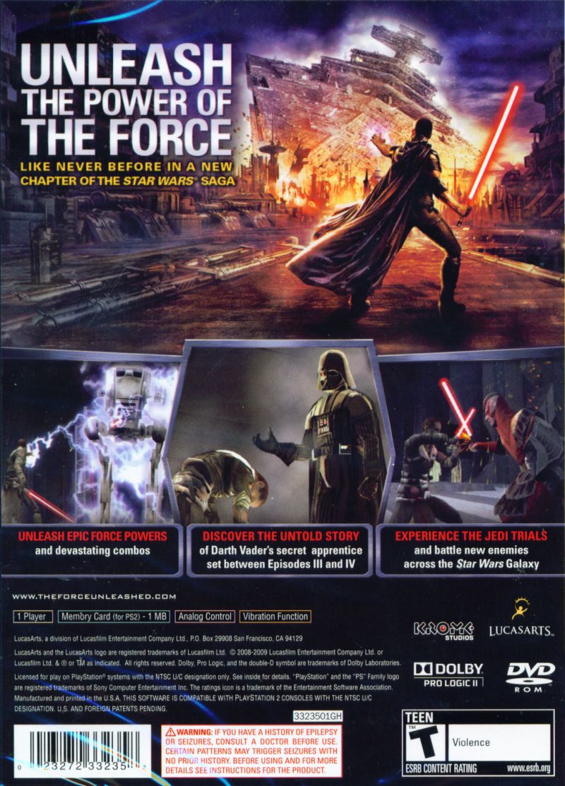 Star Wars The Force Unleashed [Greatest Hits] - Playstation 2 - Retro Island Gaming