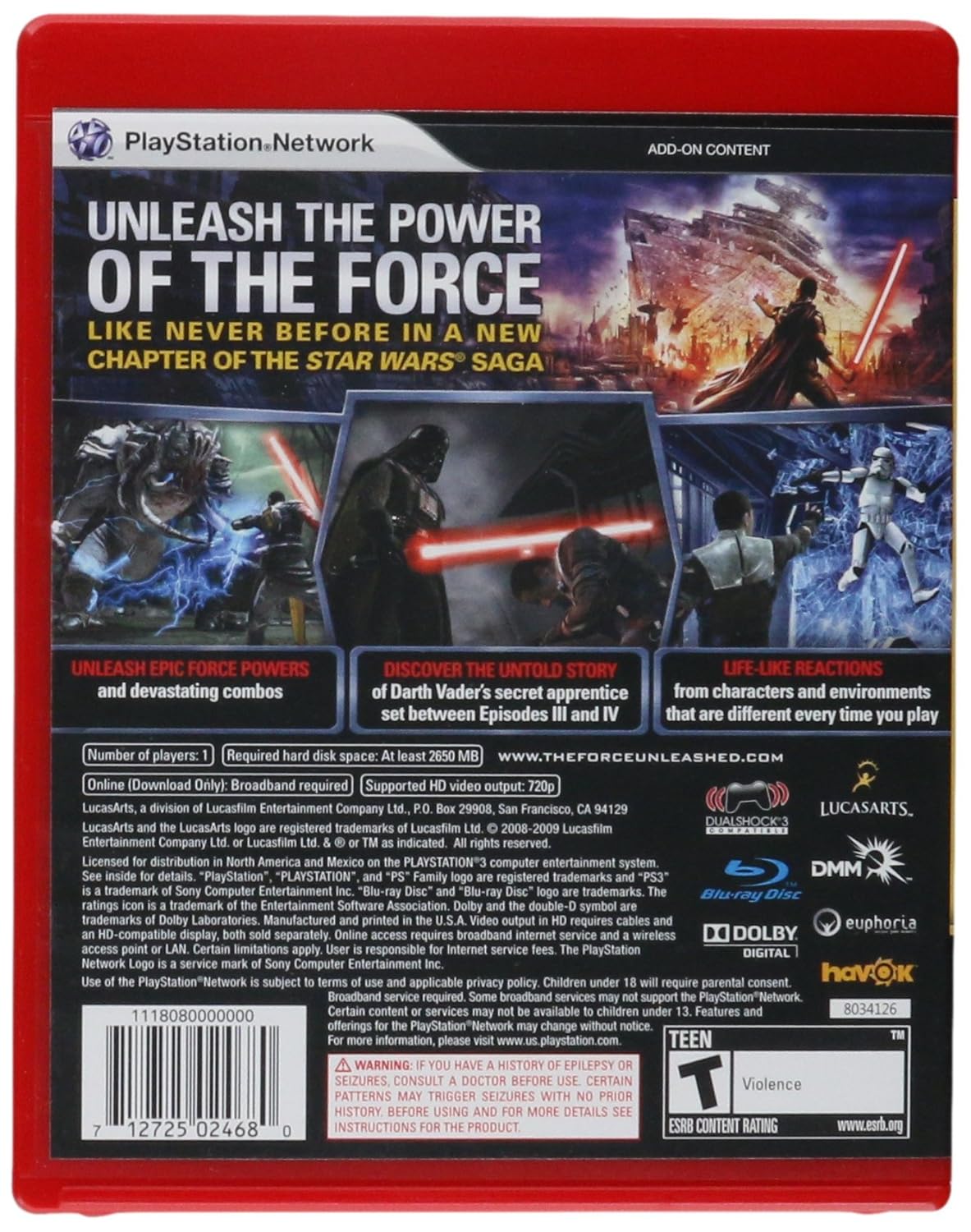 Star Wars The Force Unleashed [Greatest Hits] - Playstation 3 - Retro Island Gaming
