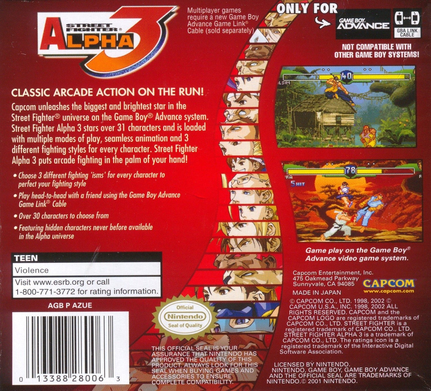 Street Fighter Alpha 3 - GameBoy Advance - Retro Island Gaming