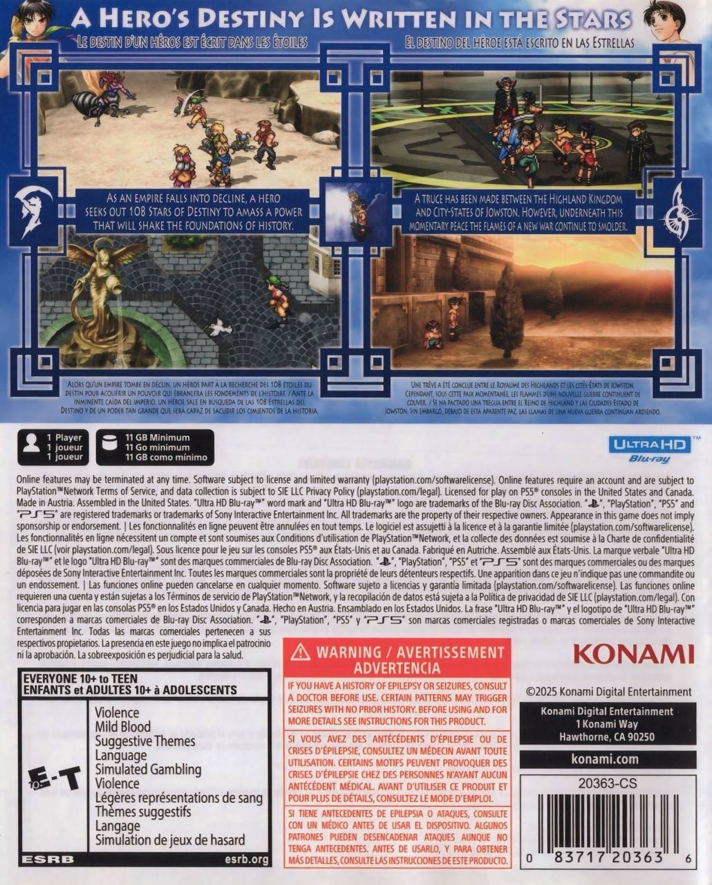 Suikoden I & II HD Remaster [Day One Edition] - Playstation 5 - Retro Island Gaming