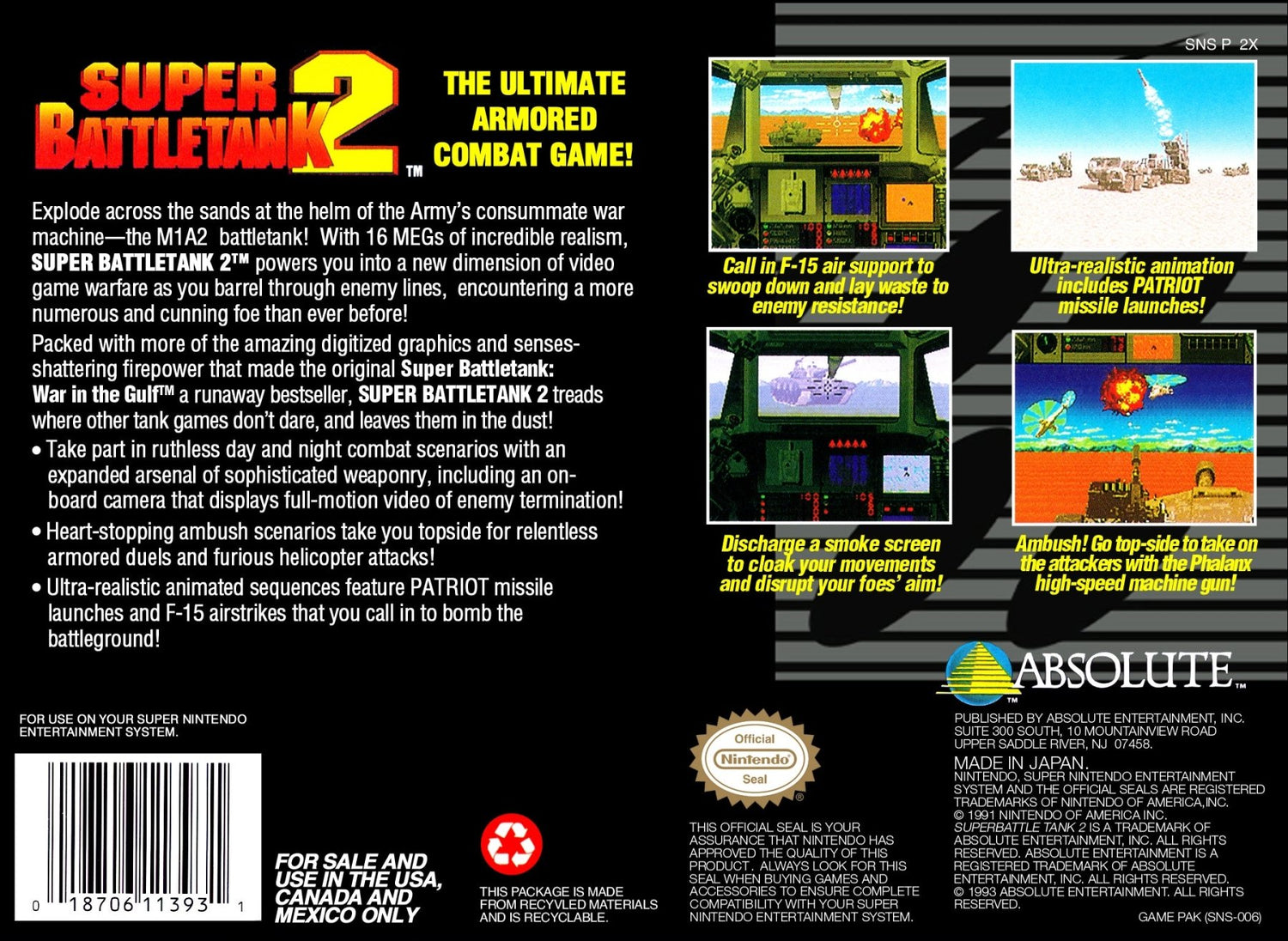 Super Battletank 2 - Super Nintendo - Retro Island Gaming