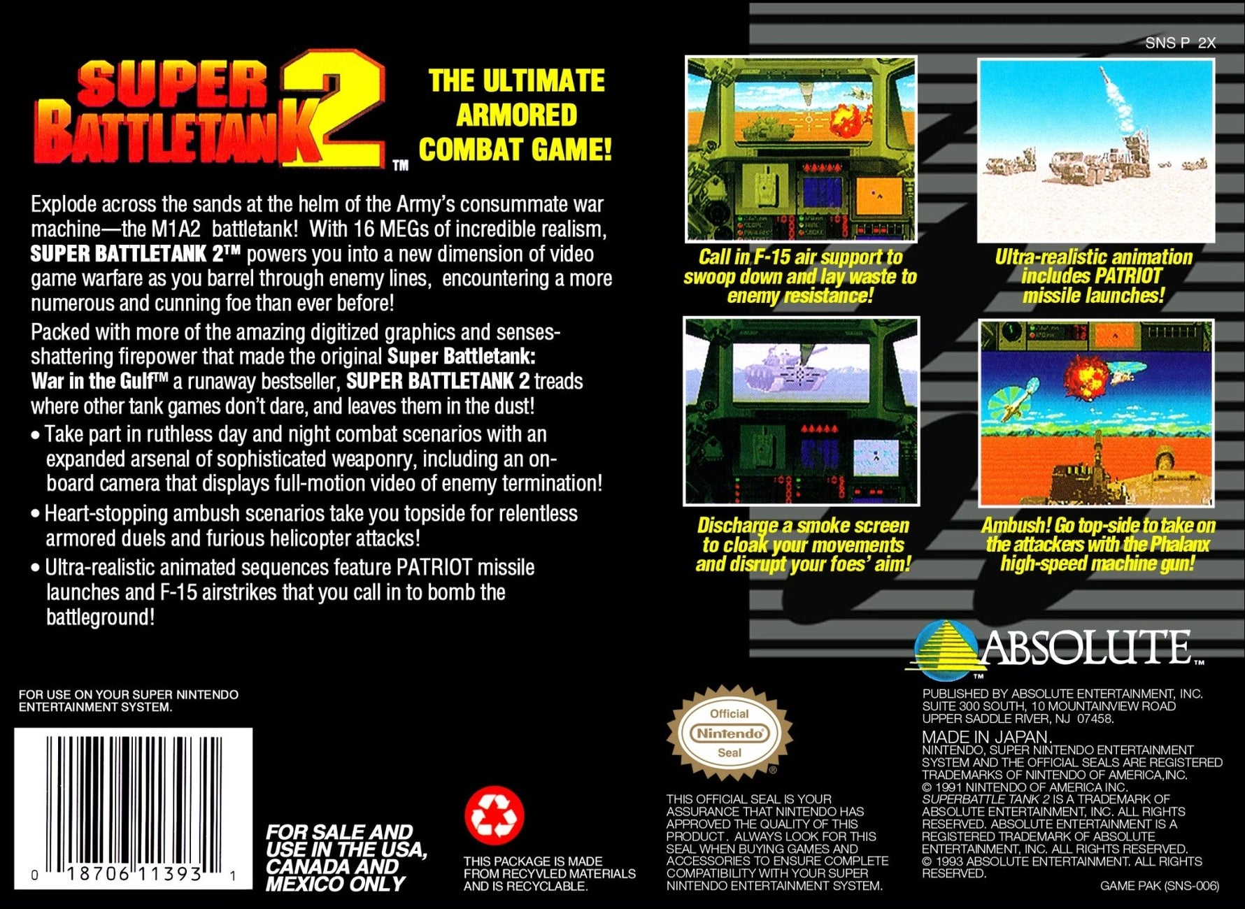Super Battletank 2 - Super Nintendo - Retro Island Gaming