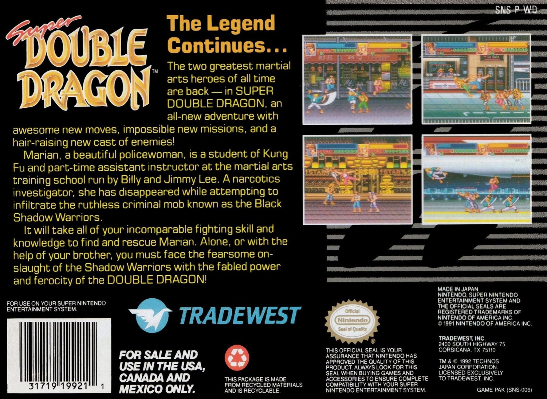 Super Double Dragon - Super Nintendo - Retro Island Gaming