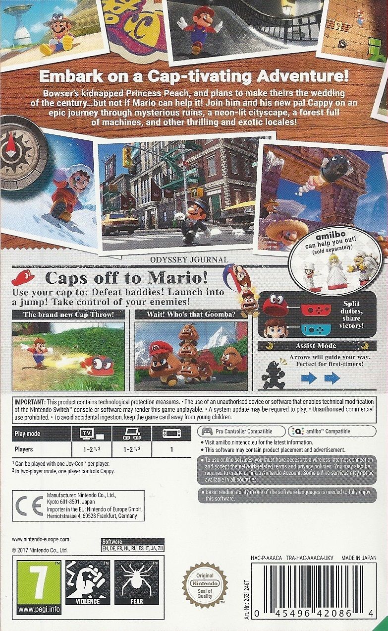 Super Mario Odyssey - PAL Nintendo Switch - Retro Island Gaming