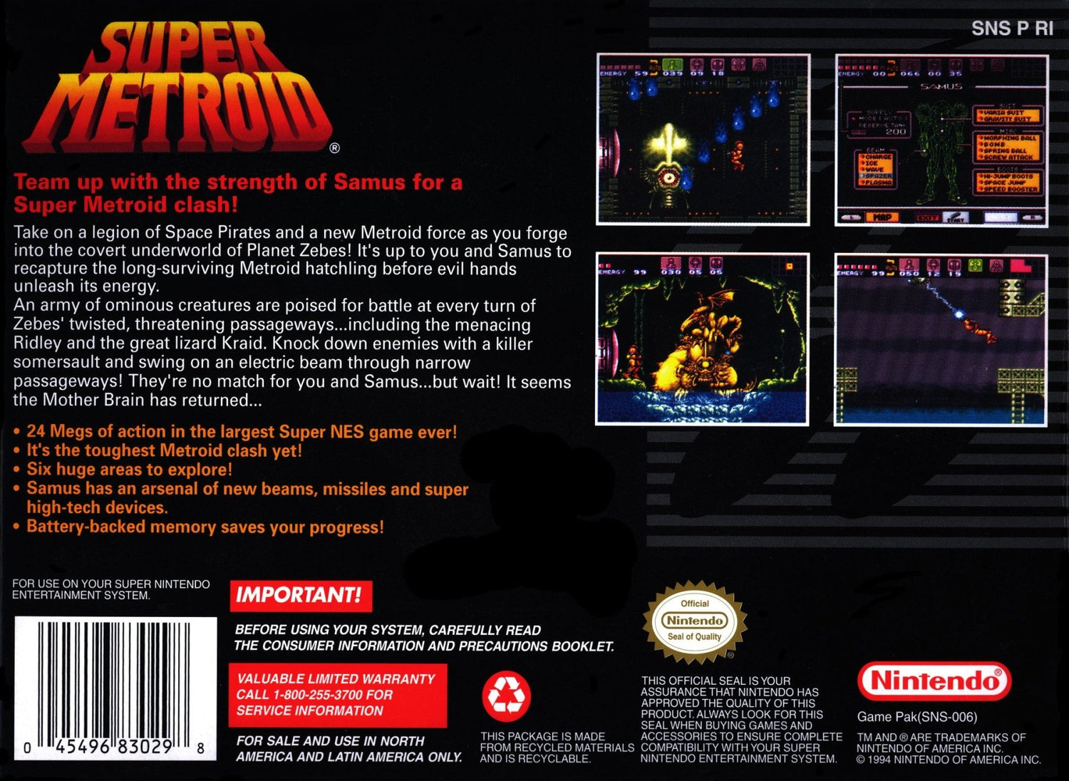 Super Metroid - Super Nintendo - Retro Island Gaming