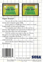 Super Tennis - Sega Master System - Retro Island Gaming