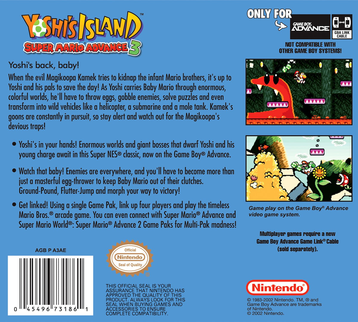 Yoshi's Island: Super Mario Advance 3 - GameBoy Advance - Retro Island Gaming