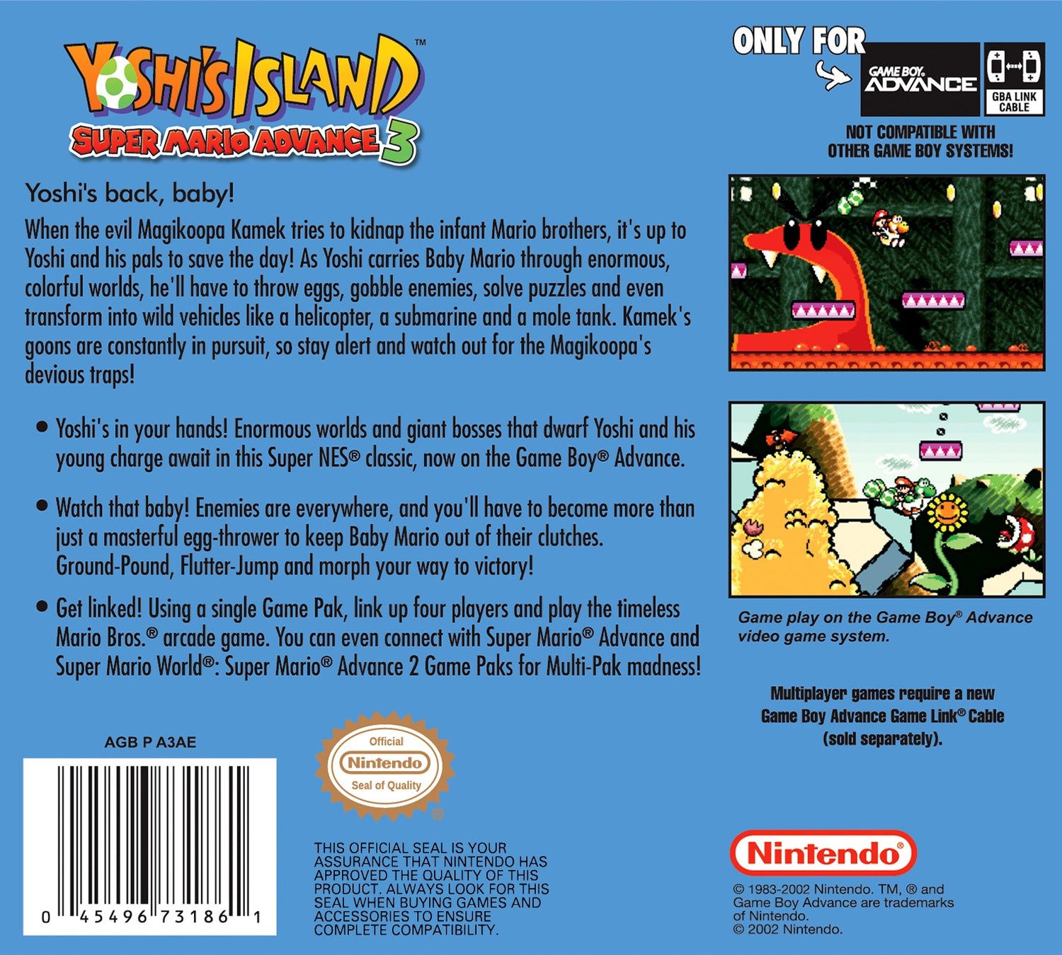 Yoshi's Island: Super Mario Advance 3 - GameBoy Advance