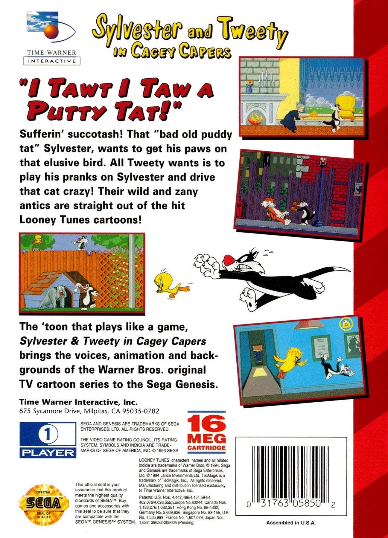 Sylvester and Tweety in Cagey Capers - Sega Genesis - Retro Island Gaming