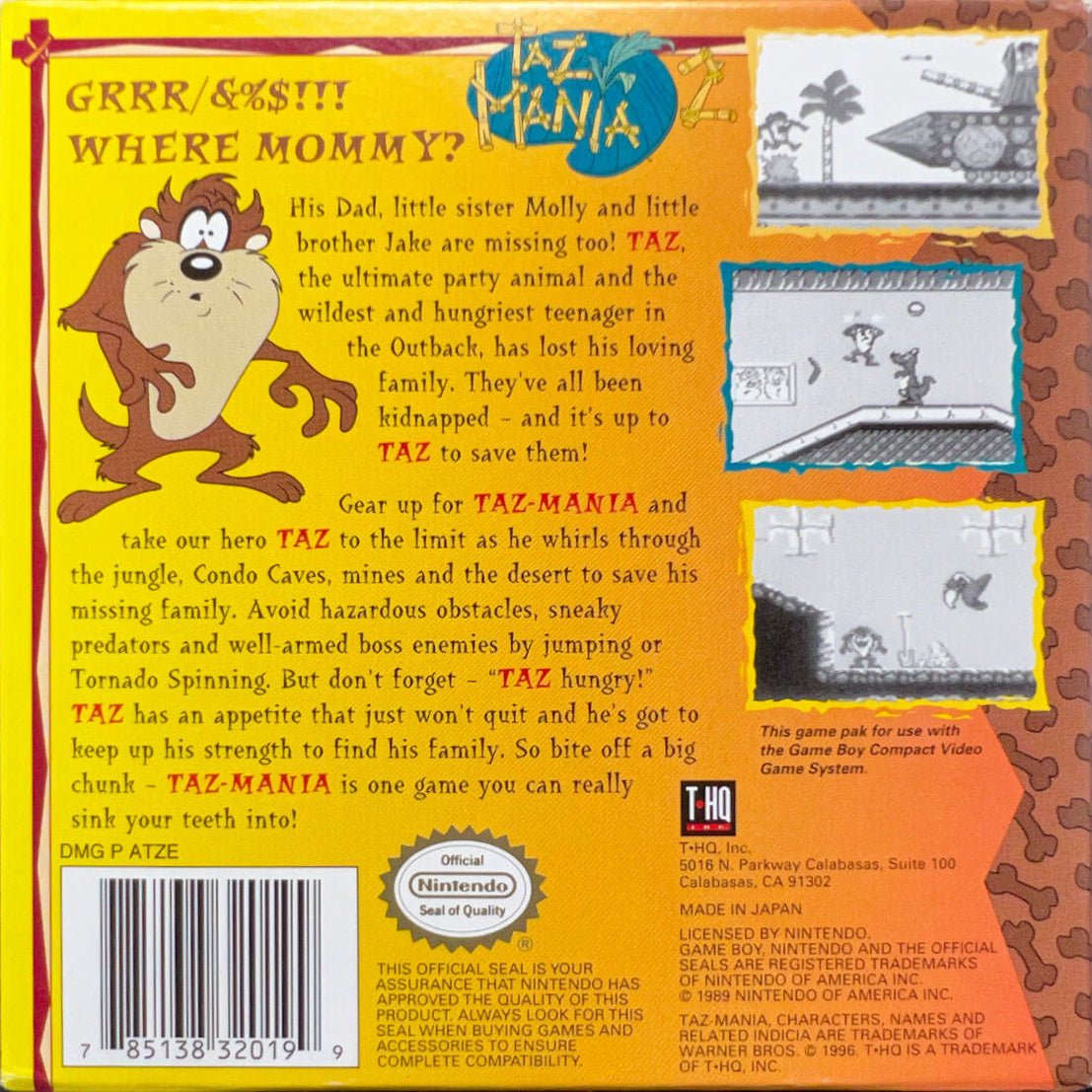 Taz Mania 2 - GameBoy - Retro Island Gaming