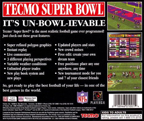 Tecmo Super Bowl - Playstation - Retro Island Gaming