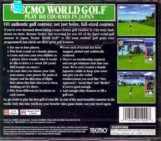 Tecmo World Golf - Playstation - Retro Island Gaming