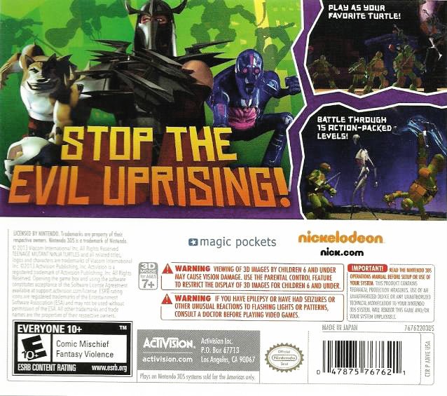 Teenage Mutant Ninja Turtles - Nintendo 3DS - Retro Island Gaming