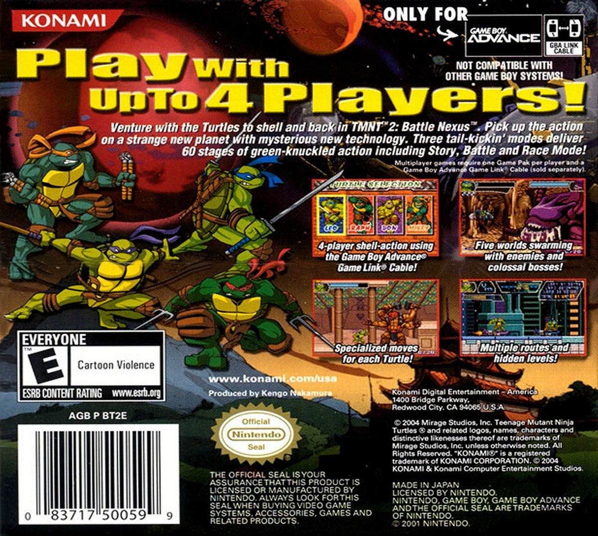 Teenage Mutant Ninja Turtles 2 Battle Nexus - GameBoy Advance