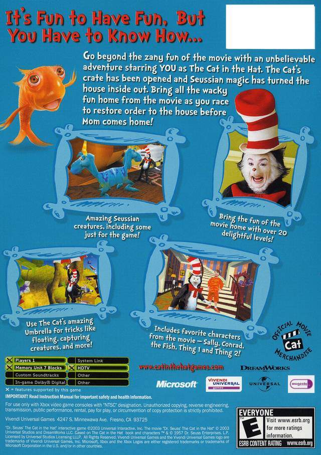 The Cat in the Hat - Xbox - Retro Island Gaming