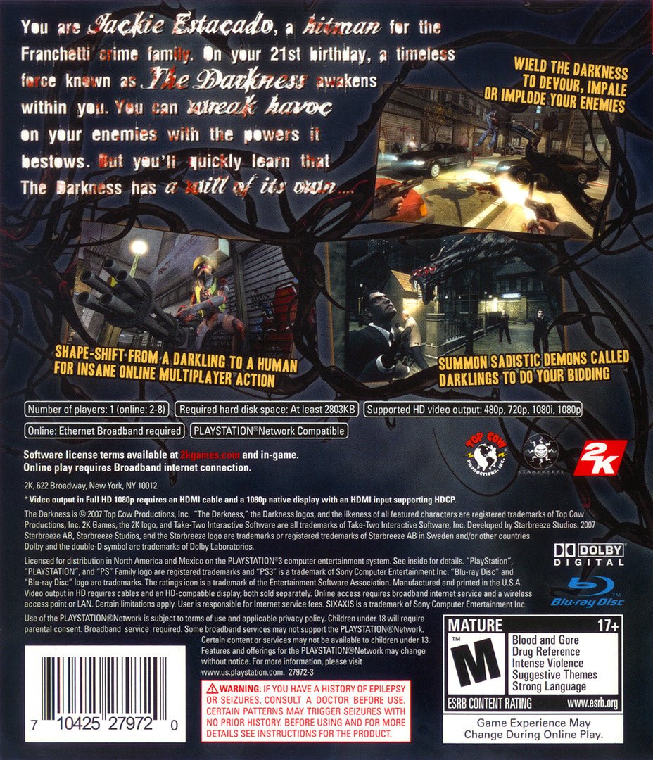 The Darkness - Playstation 3 - Retro Island Gaming