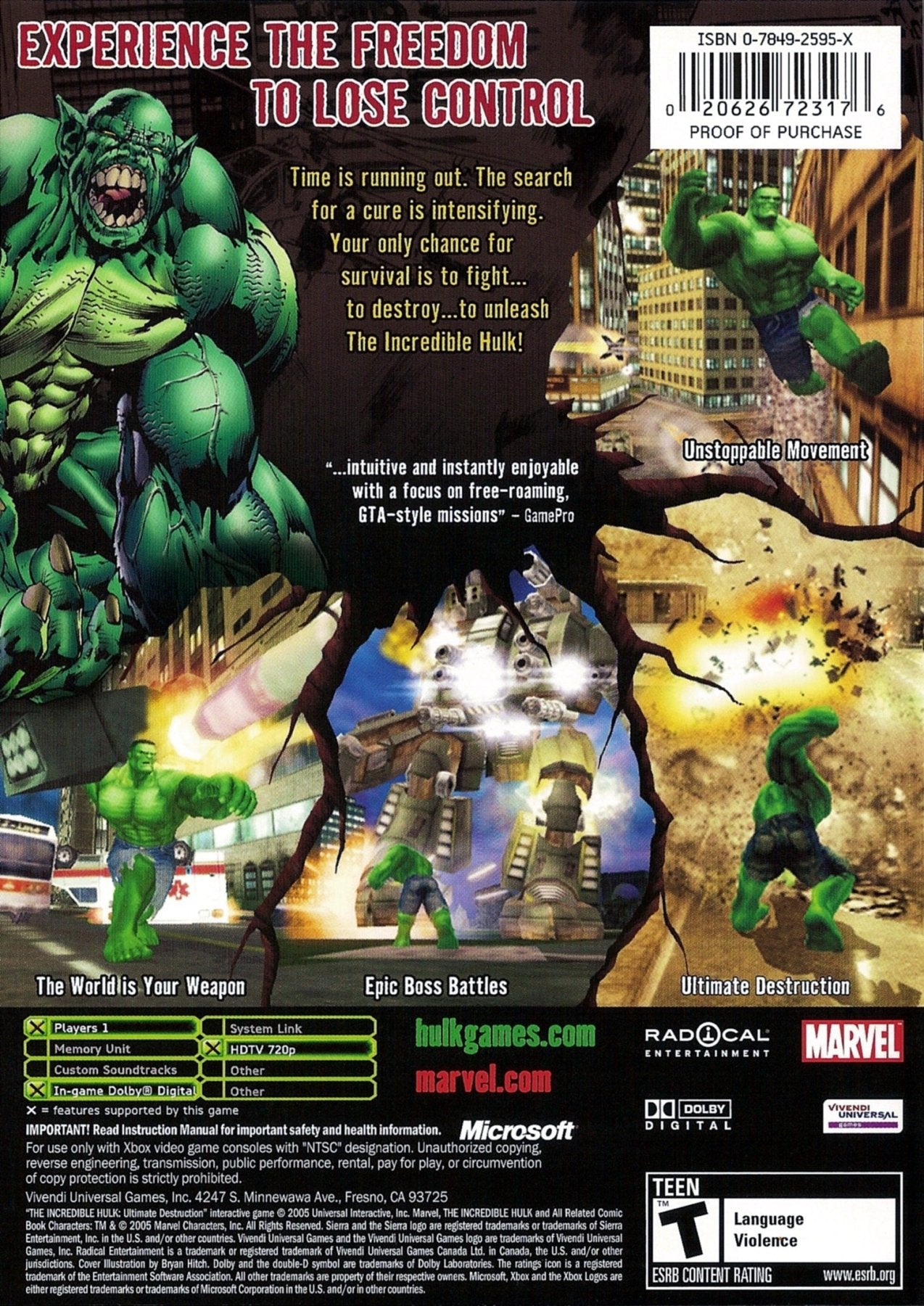 The Incredible Hulk Ultimate Destruction - Xbox - Retro Island Gaming