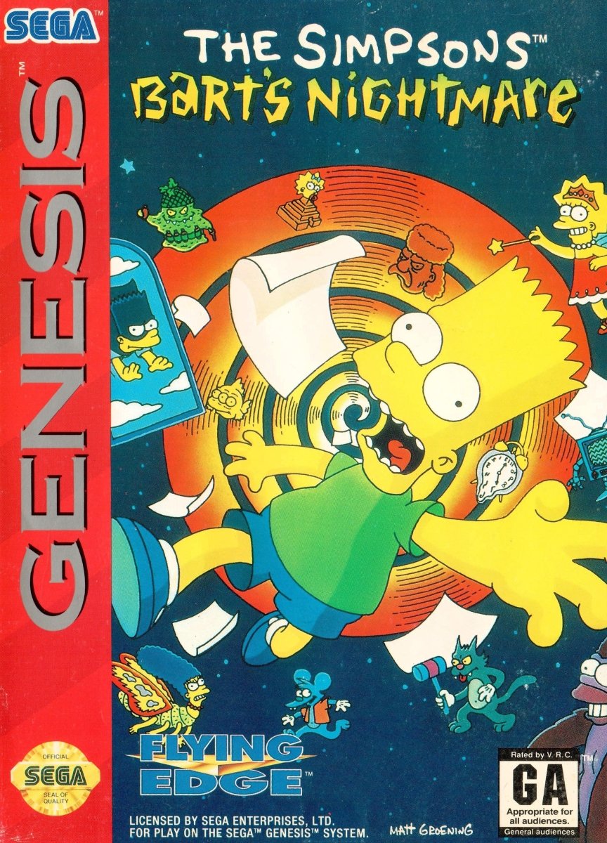 The Simpsons Bart's Nightmare - Sega Genesis - Retro Island Gaming