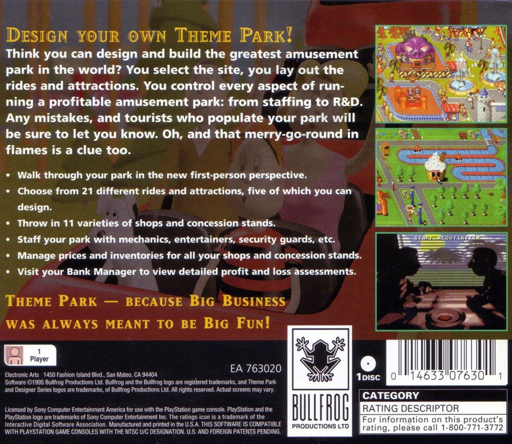 Theme Park - Playstation - Retro Island Gaming