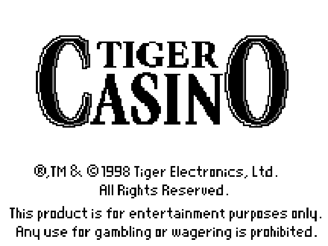 Tiger Casino - Game.Com - Retro Island Gaming