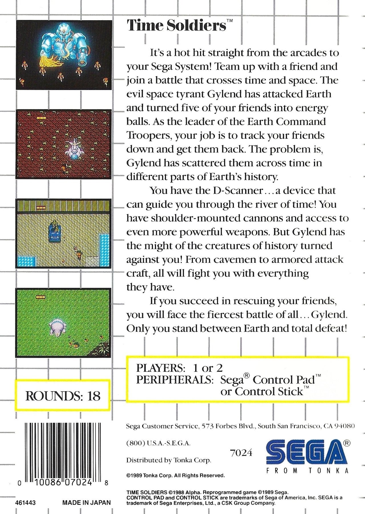 Time Soldiers - Sega Master System - Retro Island Gaming