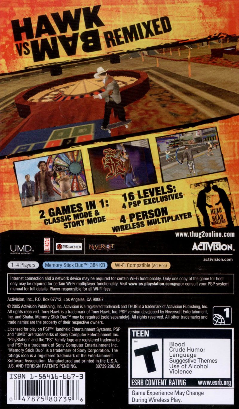 Tony Hawk Underground 2 Remix - PSP - Retro Island Gaming
