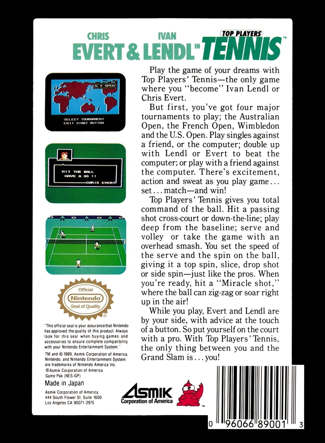 Top Players Tennis - NES - Retro Island Gaming