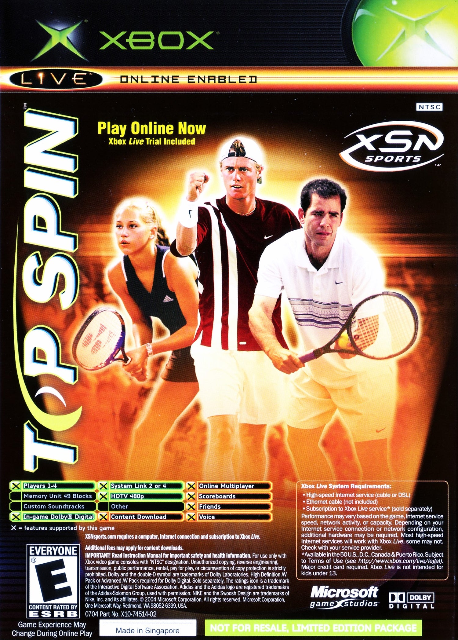 NCAA Football 2005 Top Spin Combo - Xbox