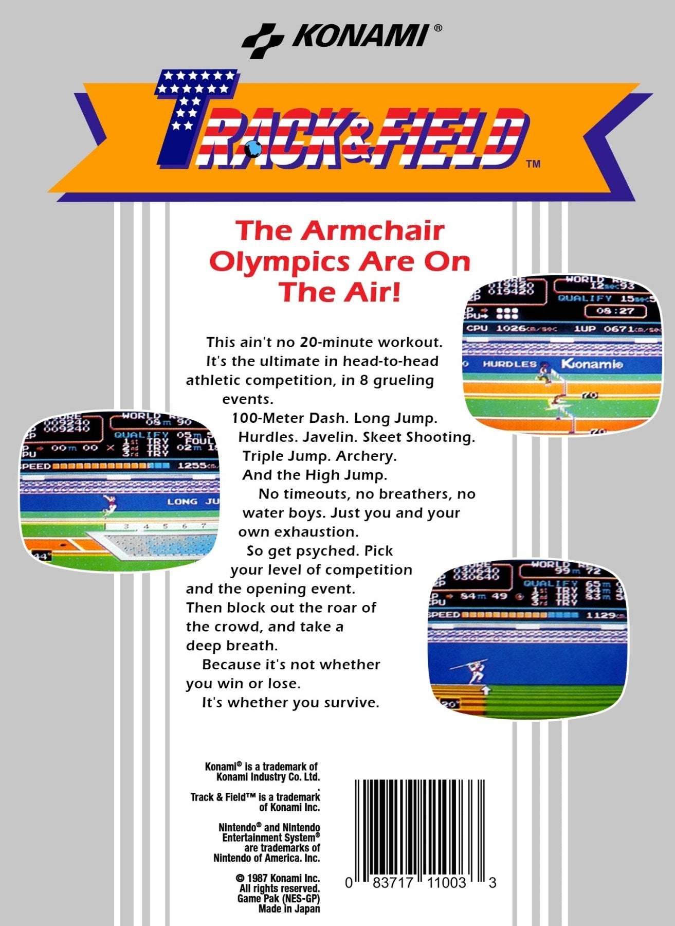 Track and Field [5 Screw] - NES - Retro Island Gaming
