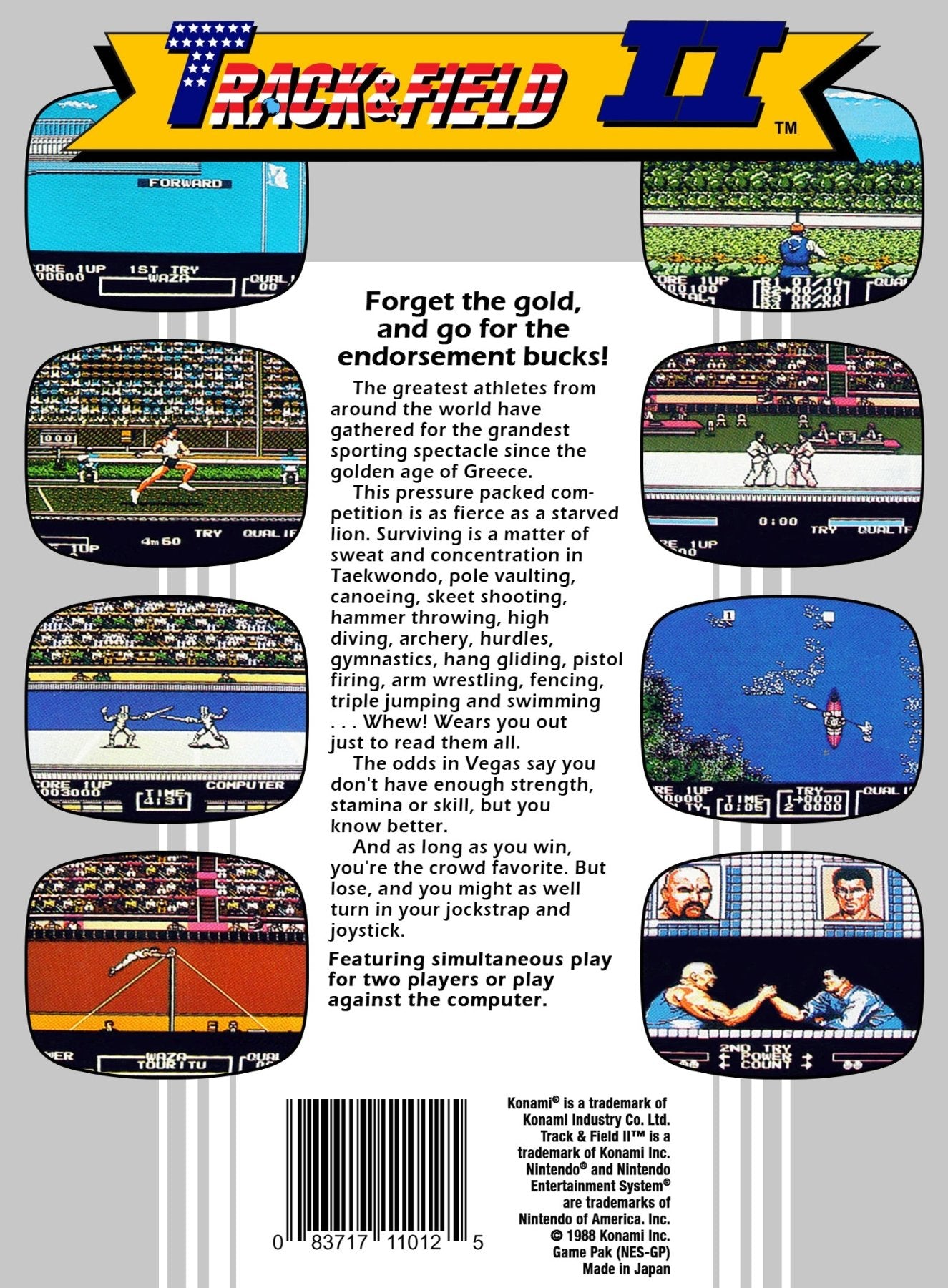 Track and Field II - NES - Retro Island Gaming